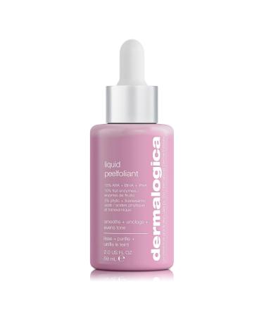 Dermalogica Liquid Peelfoliant with Glycolic Acid Face Exfoliator Peel with AHA BHA PHA Smooths Fine Lines and Wrinkles Unclogs Pores and Improve Skin Tone - 2 fl oz