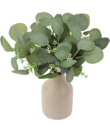 Zerodeko 12pcs Simulated Eucalyptus Leaves Party Decors Real Touch Green Leaf Home Decor Home Plant Decors Vase Floral Arrangement Greenery Decor Faux Plastic Fake Plant Wedding - Buy Online on GoSupps.com