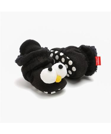 TMEOG Baby Booties Slippers | Infant Winter Boots | First Walking Shoes for Boys Girls 6-12 Months | Black Big Eyes Design - Buy Online on GoSupps.com