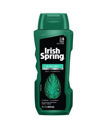 Irish Spring  Body Wash Black Mint  18 Ounce