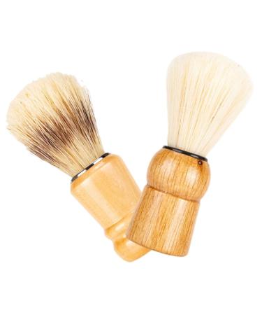 Doitool 2st Bartbrush Razor accessories hairbrush men's gifts Dachscrapinsel travel gift travel for men salon badger razor razor men's father's day shaving man nylon wool wooden handle