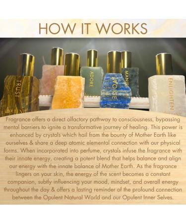 ENLIGHTEN White Quartz Crystal Perfume 3.4oz | Crown Chakra Healing & Ayurvedic Aromatherapy | Long-Lasting Lotus Flower Luxury EDP | Spiritual Gift for Men & Women - Buy Online on GoSupps.com