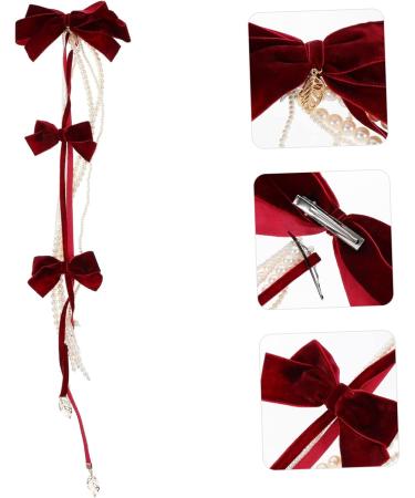 FRCOLOR 3 Sets Headgear Bowknot Design Headdress Headbands Vintage Hair Clips Pearl Hair Clips Womens Headband Wedding Hair Clips Pearl Wedding Hair Accessories Tiara Imitation Pearls - Buy Online on GoSupps.com