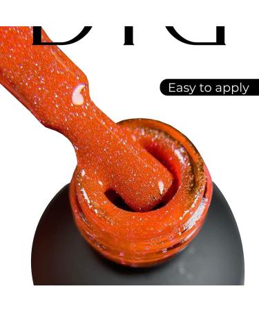 Didier Lab - Premium UV Gel Nail Polish - Brillant No. 15 - Gel Nail Varnish - Nail Art - Long-Lasting High Gloss Wear - Orange Gel Nail Polish - Gel Nails - Glitter Gel Nail Polish - Rich Pigment - Buy Online on GoSupps.com