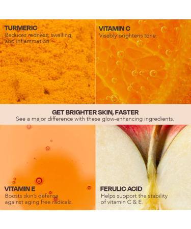 Kinder Beauty Hello Sunshine 15% Vitamin C Serum | Face Serum With Vitamins C & E Ferulic Acid Turmeric | Cruelty-Free Vegan Clean Beauty | 30mL / 1 fl. oz. - Buy Online on GoSupps.com