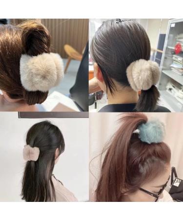 Hair Pins For Women Hair Claw Clips Barrettes Plush Hair Catch Barrette Jaw Clamp Half Bun Hairpins Hairgrip Headwear (Color : H) - Buy Online on GoSupps.com
