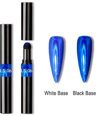 Roseflower 6 Sticks Air Cushion Chrome Powder Pencil - Holographic Nail Decoration | Shiny Metallic Effect for DIY Manicure | Durable Nail Art Tool - Buy Online on GoSupps.com