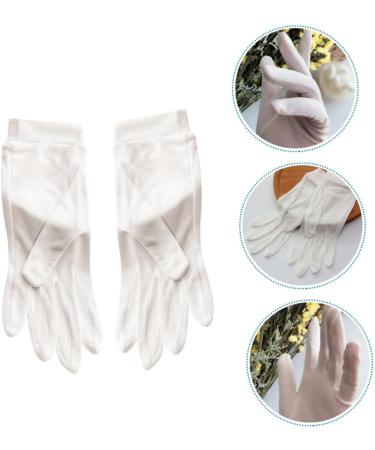 FRCOLOR 1 Pair Grooming Gloves Gloves Repair Hand Gloves Hand Softening Gloves Wax Bath Liners Lotion Mittens Portable Moisture Gloves White Silk to Sleep Lining - Buy Online on GoSupps.com