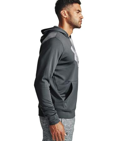 Under Armour Men's Armour Fleece Big Logo Hoodie in Pitch Gray/Halo Gray - XX-Large - Buy Online on GoSupps.com