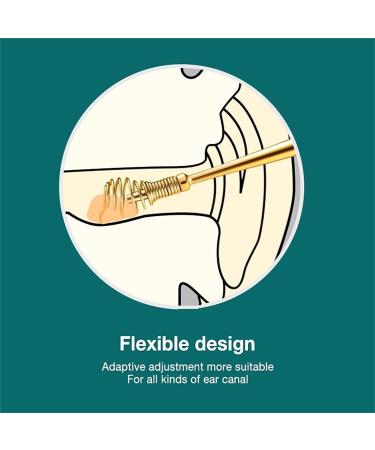 Skyrro Stainless Steel Ear Wax Cleaner Set - Yellow Earpick Remover Spiral Tools - Buy Online on GoSupps.com