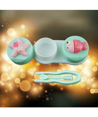 Healifty Cute Fish Contact Lens Case - Bright Color Travel Kit with Tweezer for Outdoor Use | International Shipping Available - Buy Online on GoSupps.com