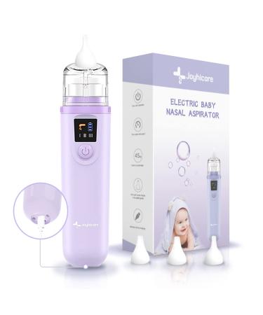 Joyhicare Baby Nasal Aspirator, 3 Suction Levels Safe Electric Baby Nose Sucker with Anti-Backflow Design USB Rechargeable Nose Cleaner for Baby Newborns and Toddlers Purple