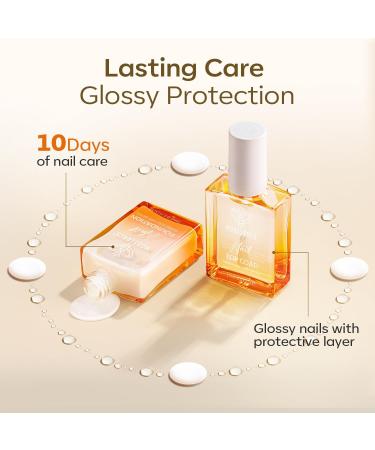 Modelones Nail Repair Concealer Set 15ml Natural Nail Polish Foundation with Top Coat & Cuticle Oil Air Dry Nail Care Kit for Damaged Nails Pearl White - Buy Online on GoSupps.com