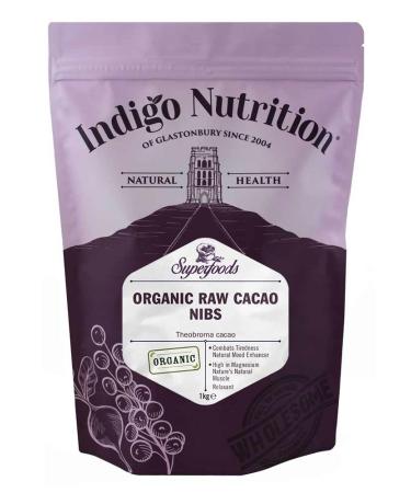 Indigo Herbs Rohe Bio Kakaonibs 1kg | Vegane | Rein & GMO Frei 1 kg (1Pack) - Buy Online on GoSupps.com