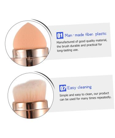 Angoily 4 in 1 Makeup Brush - Dual Ended Flat Foundation & Sponge Brush for Face Makeup - Perfect for Girls - High-Quality Artificial Fiber Cosmetics Tool - Buy Online on GoSupps.com