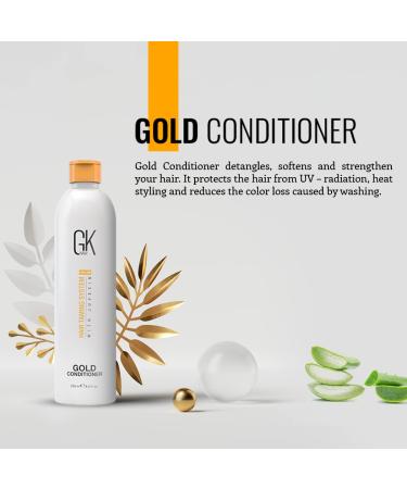 GK Hair Global Keratin Gold Tarling 250ml | Moisturizing Conditioner with Argan Oil & Shea Butter | Gloss & Protection for All Hair Types - Buy Online on GoSupps.com
