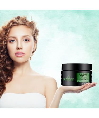 Herbish Argan Hair Mask - Deep Conditioning & Hydration for Damaged Hair | Sulfate-Free & Paraben-Free | 100g - Buy Online on GoSupps.com