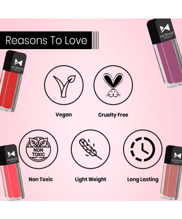 MORAZE Matte Longstay Lipstick - 12 Hour Wear - Secret Affair (1.2ML) - Best International Shipping - Buy Online on GoSupps.com