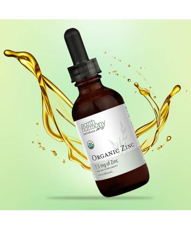Organic Liquid Zinc Sulfate - Pure 7.5mg Ionic Zinc Supplement for Skin Health and Immune System Support - Non-GMO Vegan Formula - 2 Fl Oz - Buy Online on GoSupps.com
