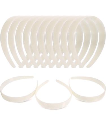 Hestya White Craft Plastic Headbands 1 Inch Plain No Teeth DIY Hair Bands Plain Headbands (40 Pieces) - Buy Online on GoSupps.com