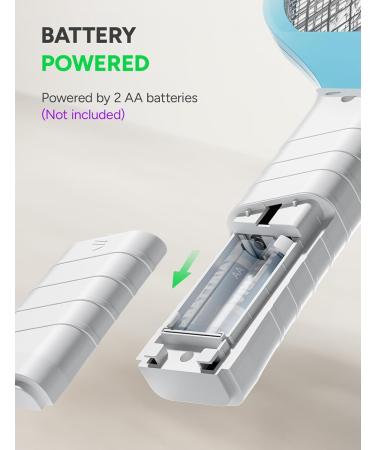 Buy Buzbug Electric Fly Swatter - 3800V Handheld Insect Zapper for Indoor Use (AA Battery Not Included) - SA002 Blue & White - Buy Online on GoSupps.com