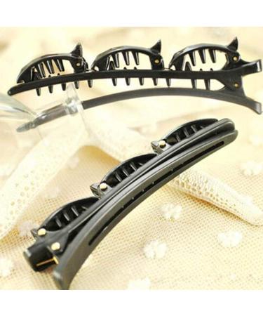 Women's Hairstyle Hair Needle & Clips Set | 2-Piece Hair Dressing Hairpin & Band | Double Bang Hairdresser Clips for Women & Girls - Black - Buy Online on GoSupps.com