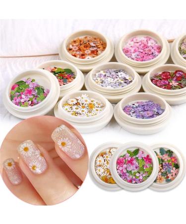 9 Boxes Nail Accessories Daisy Flowers Designs Wood Pulp Flakes Romantic Rose Ultrathin Nail Paillettes Holographic Nail Art Sequins - Buy Online on GoSupps.com
