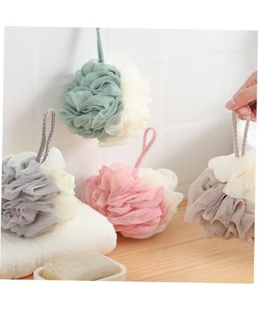 Zerodeko 4 Pcs Bath Sponge Body Powder Puff Shower Loufah Sponge | Large Bath Ball Skincare Tools for Shower | Double Color Bath Ball Pouf Net - 12.5X12.5cm - Buy Online on GoSupps.com