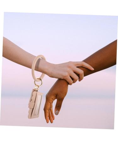  SOESFOUFU Leather Lipstick Pouch Lipstick Card Holder Card Storage Lipstick Holder Car Keychain Travel Handbag - Buy Online on GoSupps.com