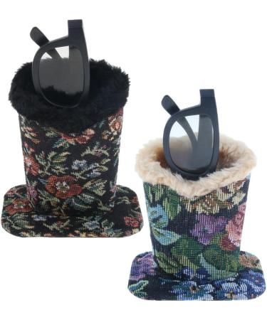 harayaa Cotton Upright Lined Eyeglasses Holder Stand Pen Holder Deep Flower as described - Buy Online on GoSupps.com