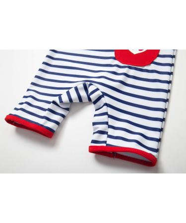 BONVERANO Toddler Boys Swimsuit | UPF 50+ Captain Bathing Suit for 2-3 Years | Short-Sleeve Zipper One Piece Swimwear - Buy Online on GoSupps.com