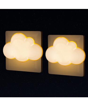 Annmore night light children socket with twilight sensor 2 pieces socket light cloud decoration children