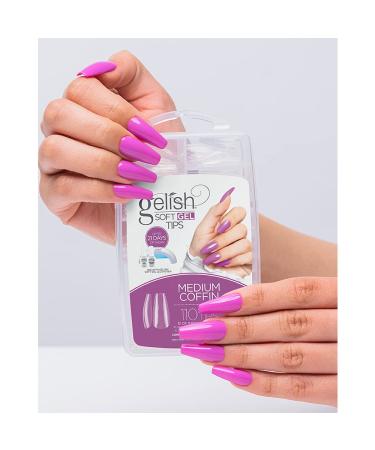 Gelish Soft Gel Nail Tips  110 CT. (Medium Coffin) Gel Tips  Tips For Gel Nails  Nail Tips For Gel Nails