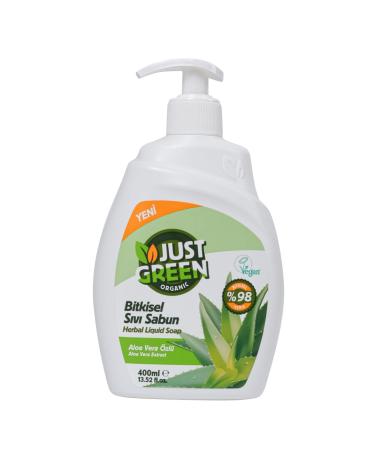 Just Green Organic Liquid Hand Wash Hand Soap - Enriched with Aloe Vera Gel Extract Chemical-Free Hand Wash for a Refreshing Cleanse