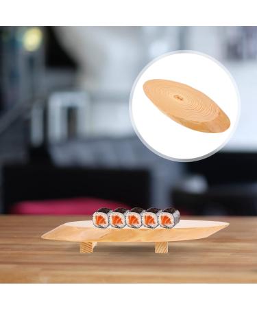 Zerodeko 1pc Sushi Plate Bread Pan Wood Tray Wooden Tray Food Tray Decorative Trays Storage Plate Fruit Bark 36X12X4CM Khaki - Buy Online on GoSupps.com