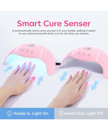 Modelones 48W UV Nail Dryer with Timer | Gel Nail Lamp & UPF99+ UV Protection Gloves for Manicure - Buy Online on GoSupps.com