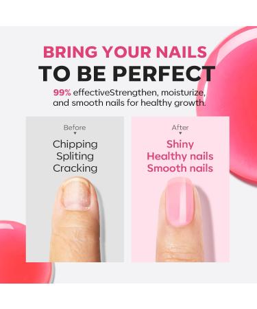 Modelones 15ml 8-in-One Nail Ridge Filler Strengthener Base Coat Nail Polish Repair Nail Growth Treatment for Thin and Damaged Nails Pink - Buy Online on GoSupps.com