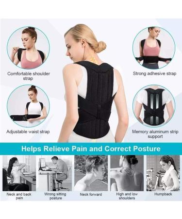 Posture Corrector Brace for Men & Women | Adjustable Back Support & Clavicle Trainer - Stop Slouching & Hunching (Large - Buy Online on GoSupps.com