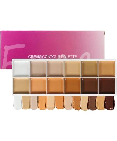 Palette de correcteurs de couleur 12 couleurs maquillage du visage pour le bureau les mariages les rendez-vous galants les f tes les bals de fin d'ann e les artistes et les peaux matures. - Buy Online on GoSupps.com