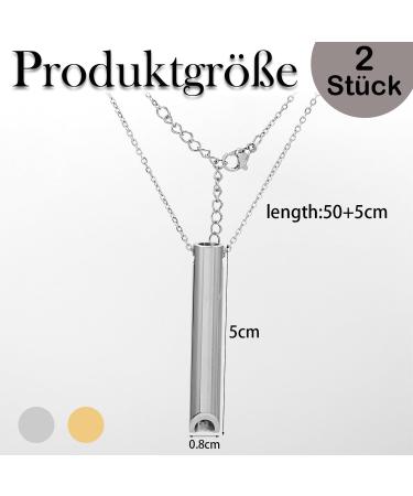Rtbrcg 2-Piece Breath Chain - Smoke Cessation & Stress Relief Necklace for Meditation & Breathing Exercises | Perfect for Men & Women - Buy Online on GoSupps.com