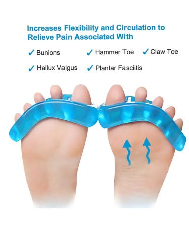 2 Pair Gel Toe Separators & Straighteners - Bunion Relief & Pain Alleviation for Men & Women (Size L 9-14/12-14) - Buy Online on GoSupps.com