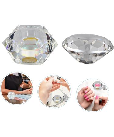 Angoily Nail Art Crystal Cup Sheer Nail Polish Vial Bead Container Panda Headband Travel Containers Empty Sample Jar Clear Tumblers Makeup Container Cream Glass Cosmetic - Buy Online on GoSupps.com