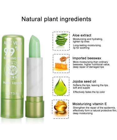 Aloe Vera Color Change Lipstick | Moisturizing Temperature-Activated Lip Care - Buy Online on GoSupps.com