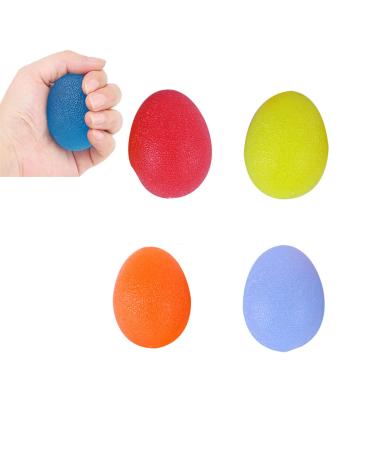 Vokowin 4 Pcs Gel Hand Balls Therapy Exercise Gel Squeeze Balls Hand Therapy Squeeze Exercise Stress Balls Finger Wrist for Arthritis Hand Finger Grip Strengthen and Stress Relief (K120-8)