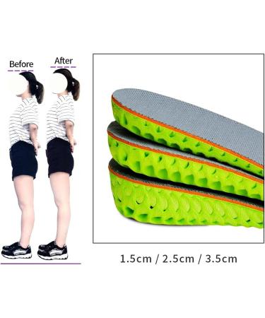 YTYZC Height Increase Insoles - Soft Breathable Lift Sole for Women Men - 2.5cm Increase - Free Size 39-42(26cm) - Buy Online on GoSupps.com