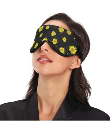 ALAZA Floral Yellow Sunflower Sleep Mask | Cooling Eye Mask for Sleeping | Elastic Strip | Men Women - Buy Online on GoSupps.com