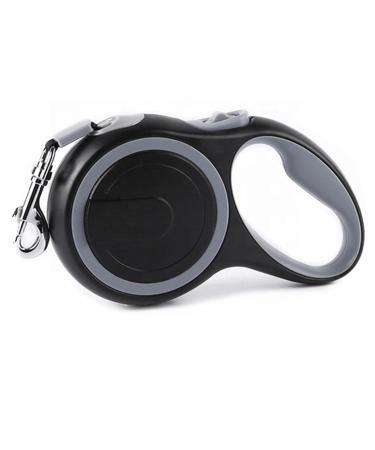 Cian Retractable Dog Leash 16 ft Strong & Durable Walking Leash Reinforced Nylon Ribbon One Touch Upgraded Locking System One Button Break Tangle-Free Anti-Slip Rubberized Handle (Grey)