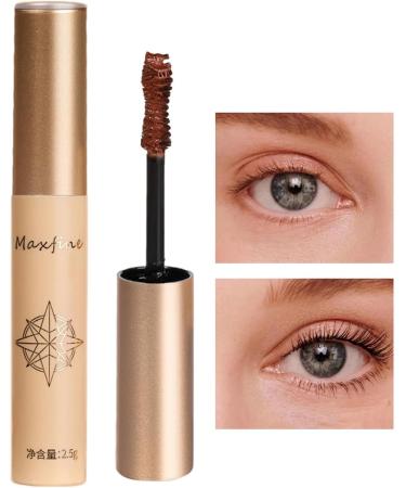 Waterproof Eyelash Mascara - 2.5g Waterproof Mascara Makeup Mascara Volume And Length Mascara For Lash Mascara liquid l ash Extensions | Smudge Proof Eye Lash Mascara For Sensitive Eyes Volume 02#brown 02#brown - Buy Online on GoSupps.com