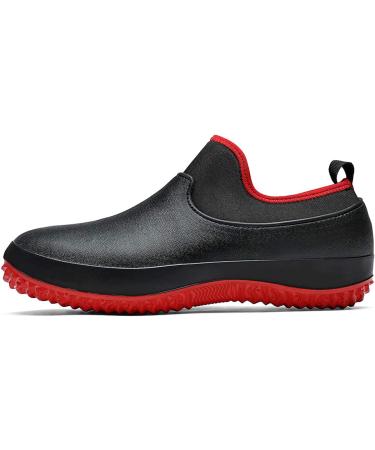 YUKTOPA Waterproof Non Slip Work Clogs Safety Shoes 14 Women/12 Men Black/Red - Buy Online on GoSupps.com