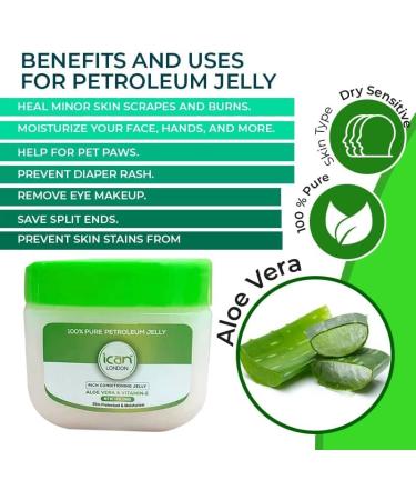 ICAN LONDON ALOE VERA & VITAMIN E 100% PURE PETROLEUM JELLY 368G - Buy Online on GoSupps.com